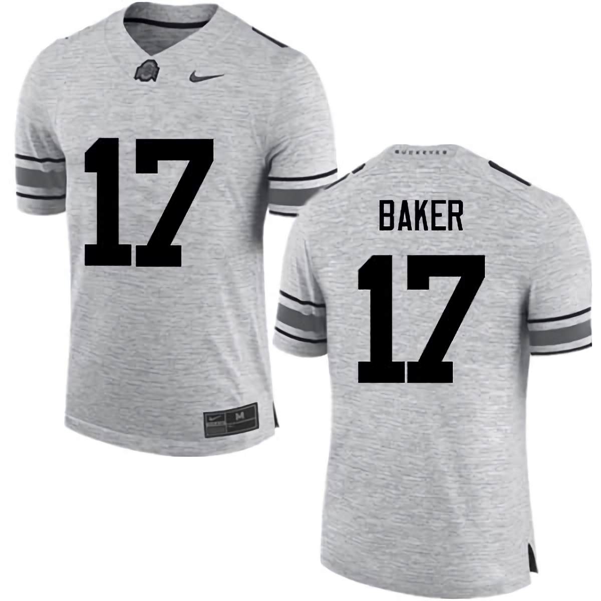 Jerome Baker Ohio State Buckeyes Men's NCAA #17 Nike Gray College Stitched Football Jersey CZW3056PX